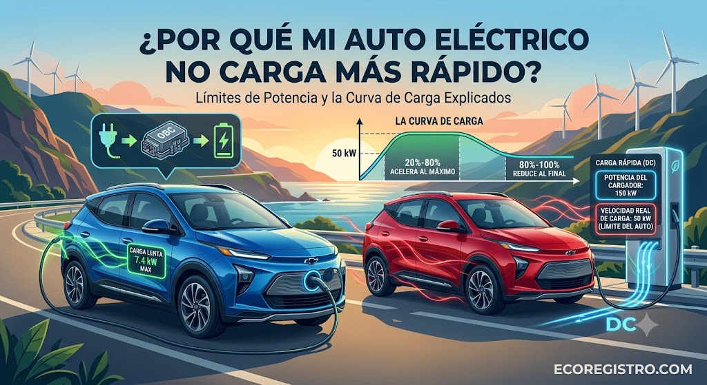 ¿Por qué mi auto eléctrico no carga más rápido?